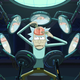 Scene of Rick & Morty from the episode "Mortyplicity."